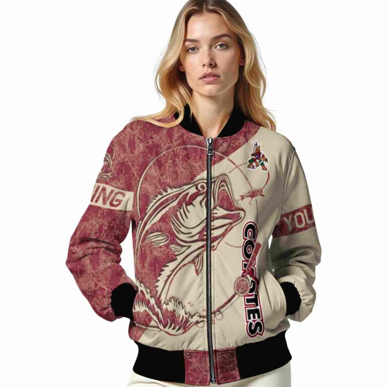 personalized arizona coyotes fishing rod sand jacket latest model