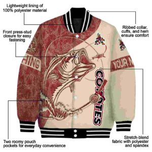 personalized arizona coyotes fishing rod sand jacket new arrival
