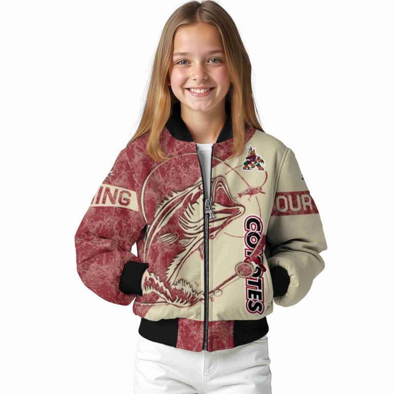 personalized arizona coyotes fishing rod sand jacket top rated