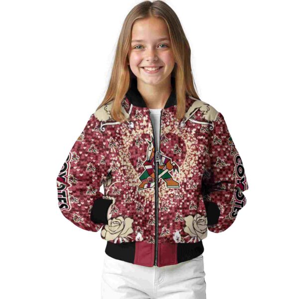 personalized arizona coyotes heart explosion red jacket top rated