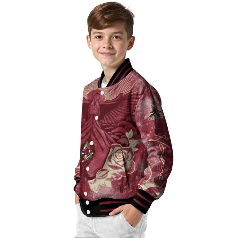 personalized arizona coyotes praying hands red jacket trendy