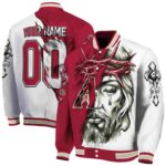 personalized arizona diamondbacks jesus tears red white jacket best selling