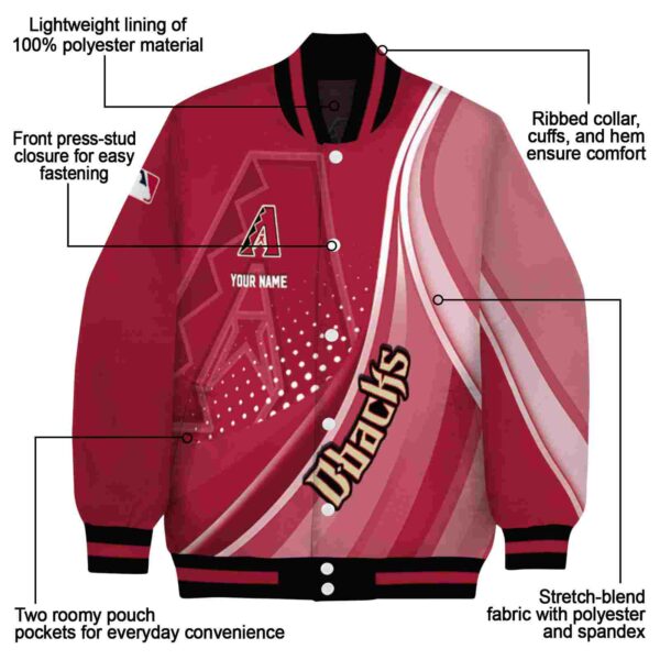 personalized arizona diamondbacks wave patterns red jacket new arrival