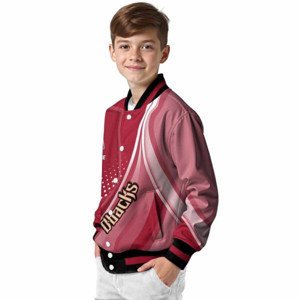 personalized arizona diamondbacks wave patterns red jacket trendy