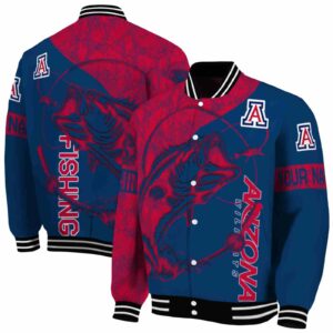personalized arizona wildcats fishing rod navy jacket fashion forward