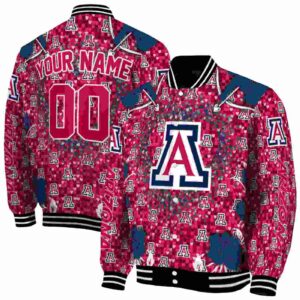 personalized arizona wildcats heart explosion red jacket fashion forward