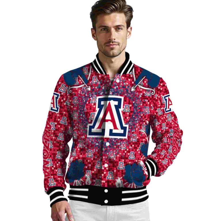 personalized arizona wildcats heart explosion red jacket high quality