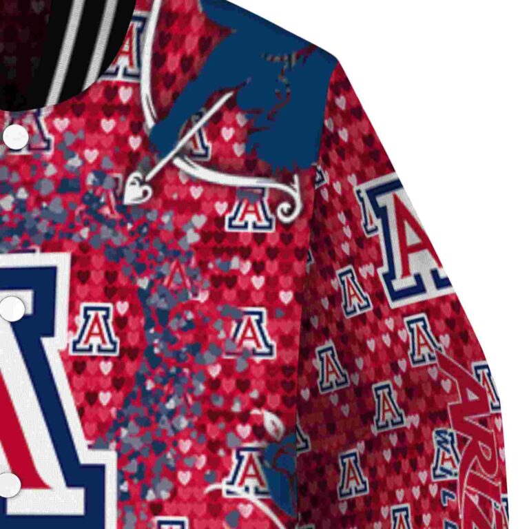 personalized arizona wildcats heart explosion red jacket premium grade