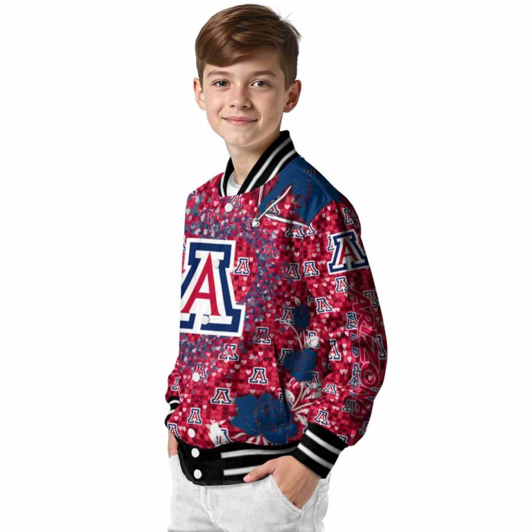 personalized arizona wildcats heart explosion red jacket trendy