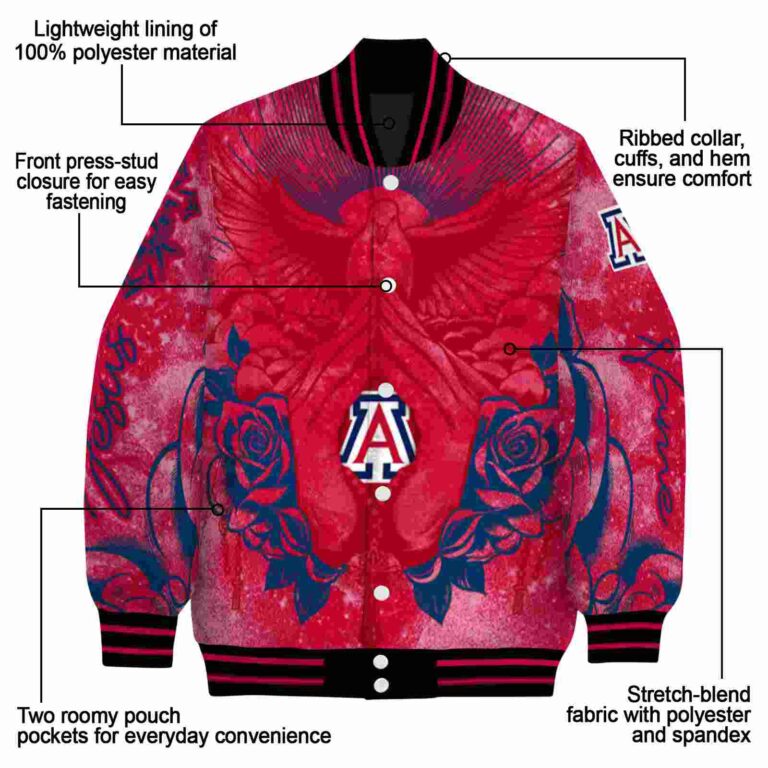 personalized arizona wildcats praying hands red jacket new arrival