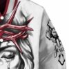personalized arkansas razorbacks jesus tears red white jacket premium grade