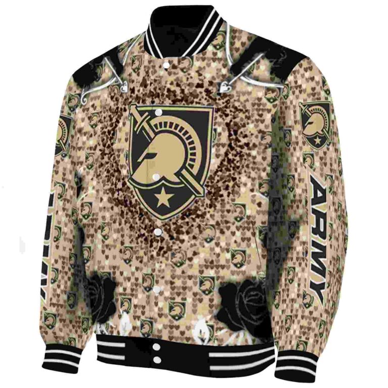 personalized army black knights heart explosion gold jacket best selling