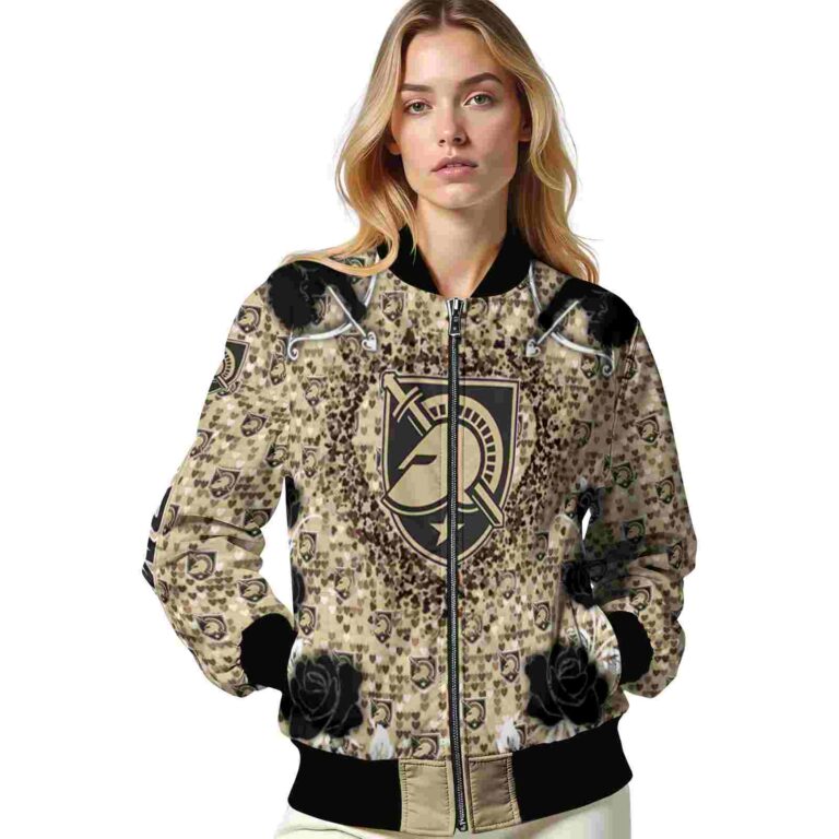 personalized army black knights heart explosion gold jacket latest model
