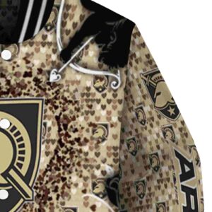 personalized army black knights heart explosion gold jacket premium grade