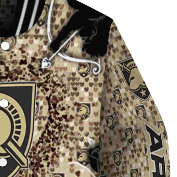 personalized army black knights heart explosion gold jacket premium grade