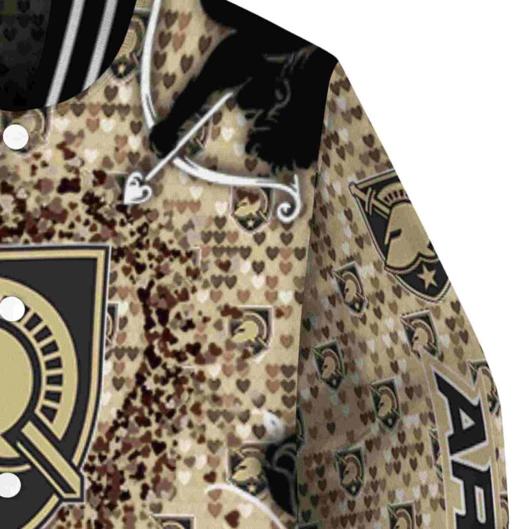 personalized army black knights heart explosion gold jacket premium grade