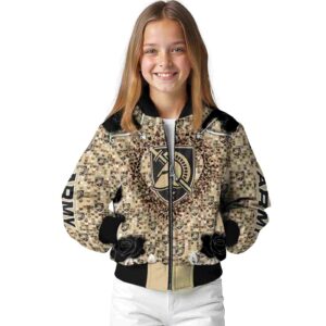 personalized army black knights heart explosion gold jacket top rated