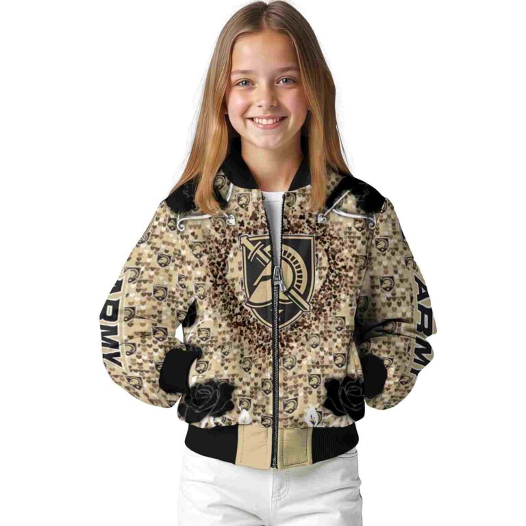 personalized army black knights heart explosion gold jacket top rated
