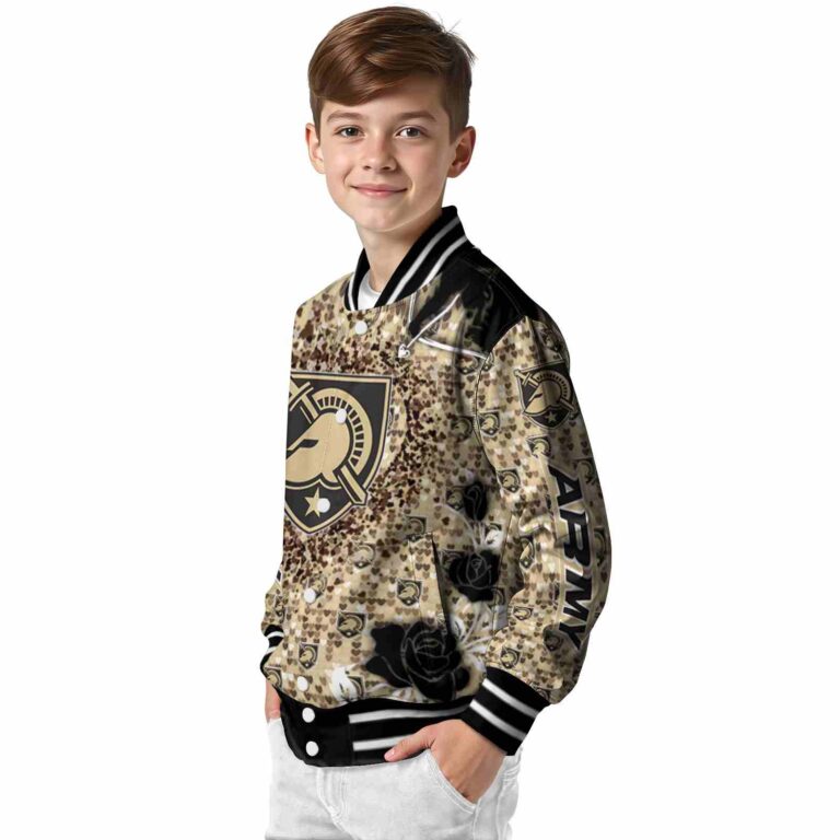 personalized army black knights heart explosion gold jacket trendy