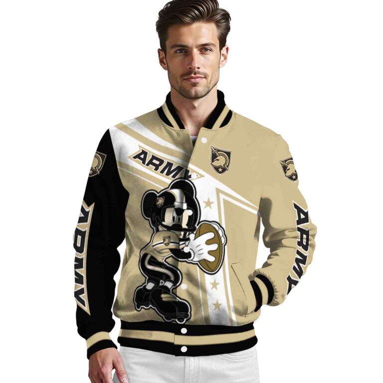 personalized army black knights mickey football gold white jacket high quality