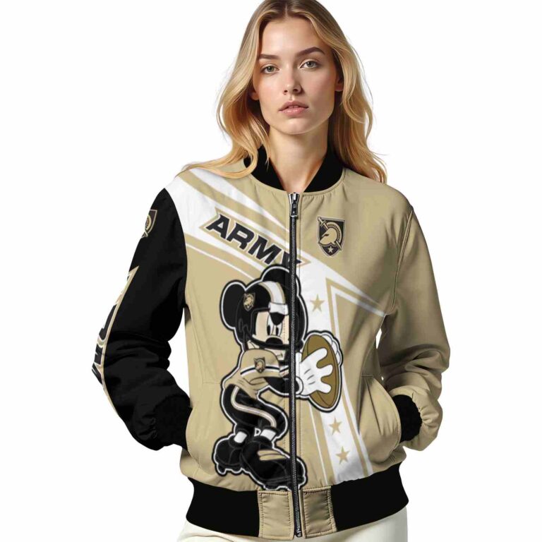 personalized army black knights mickey football gold white jacket latest model