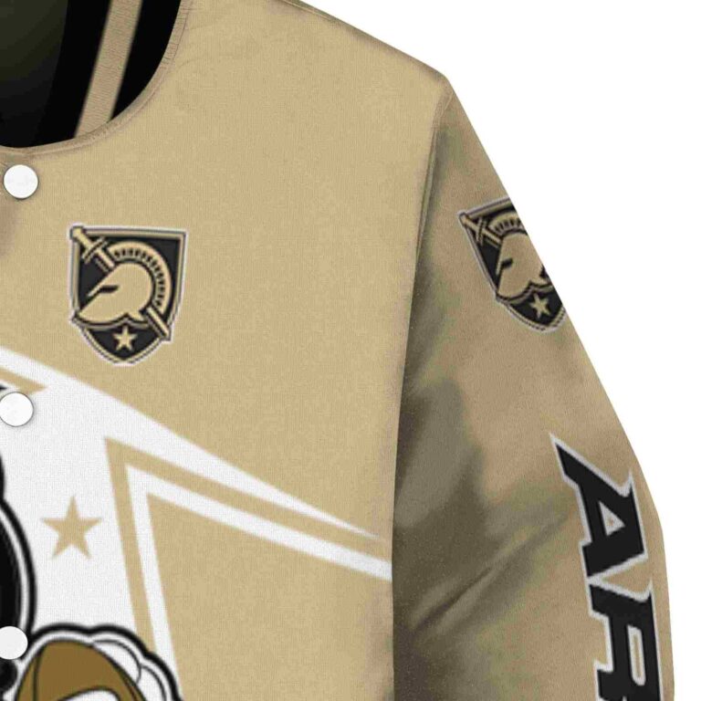 personalized army black knights mickey football gold white jacket premium grade