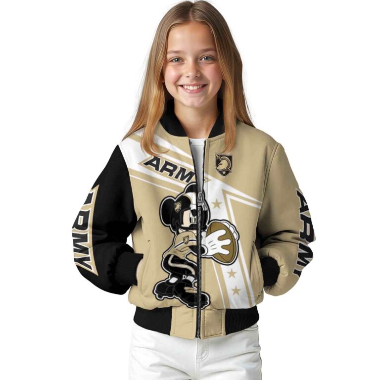 personalized army black knights mickey football gold white jacket top rated