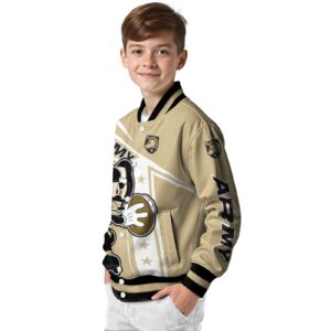 personalized army black knights mickey football gold white jacket trendy