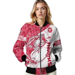 personalized atlanta hawks fishing rod white jacket latest model