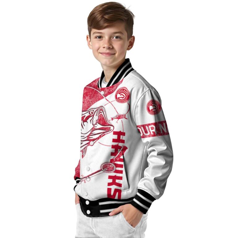 personalized atlanta hawks fishing rod white jacket trendy