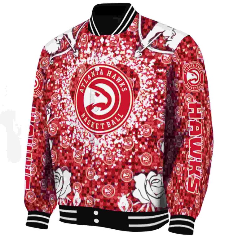 personalized atlanta hawks heart explosion red jacket best selling