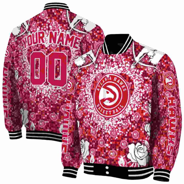 personalized atlanta hawks heart explosion red jacket fashion forward