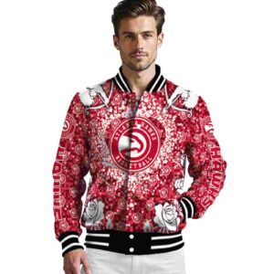 personalized atlanta hawks heart explosion red jacket high quality