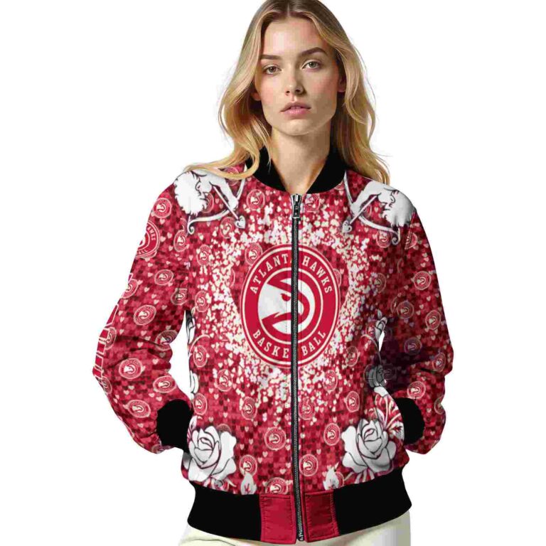 personalized atlanta hawks heart explosion red jacket latest model