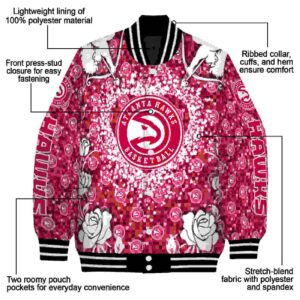 personalized atlanta hawks heart explosion red jacket new arrival
