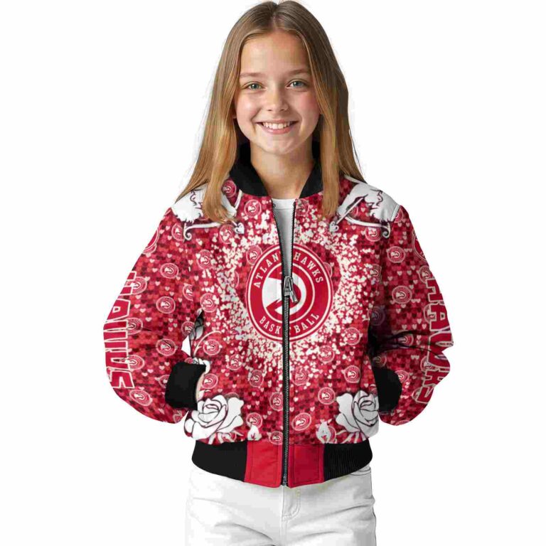 personalized atlanta hawks heart explosion red jacket top rated