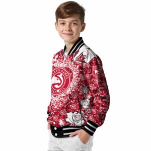 personalized atlanta hawks heart explosion red jacket trendy
