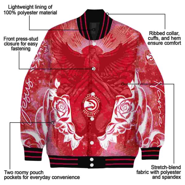 personalized atlanta hawks praying hands red jacket new arrival