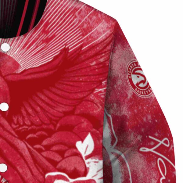 personalized atlanta hawks praying hands red jacket premium grade