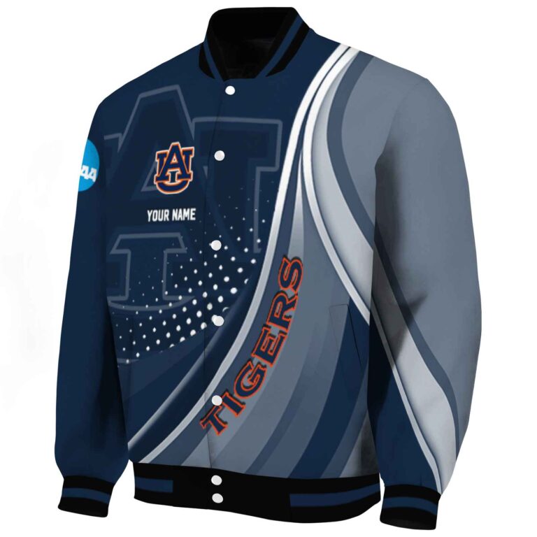 personalized auburn tigers wave patterns navy blue jacket best selling