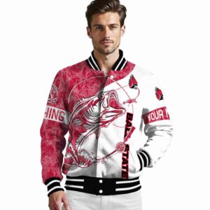 personalized ball state cardinals fishing rod white jacket high quality
