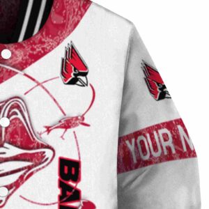 personalized ball state cardinals fishing rod white jacket premium grade