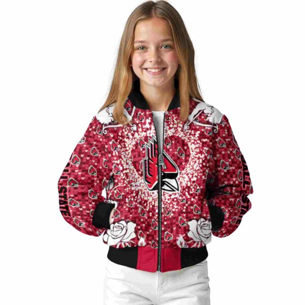 personalized ball state cardinals heart explosion red jacket top rated
