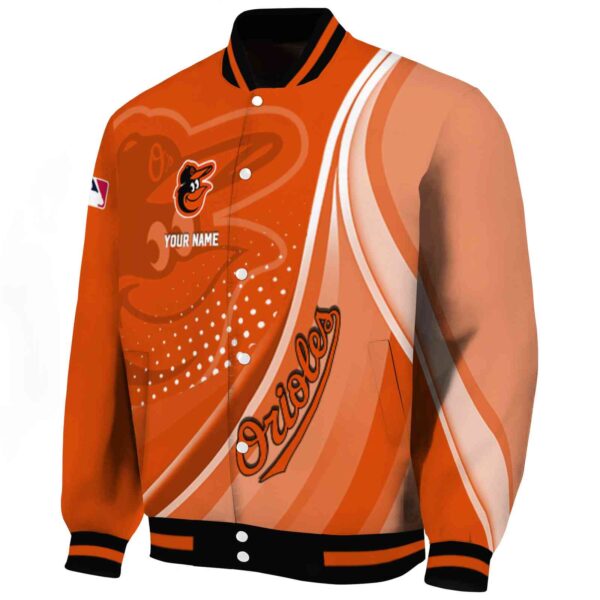 personalized baltimore orioles wave patterns orange jacket best selling