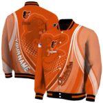 personalized baltimore orioles wave patterns orange jacket best selling