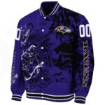 personalized baltimore ravens fishing art purple jacket best selling