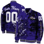 personalized baltimore ravens fishing art purple jacket best selling