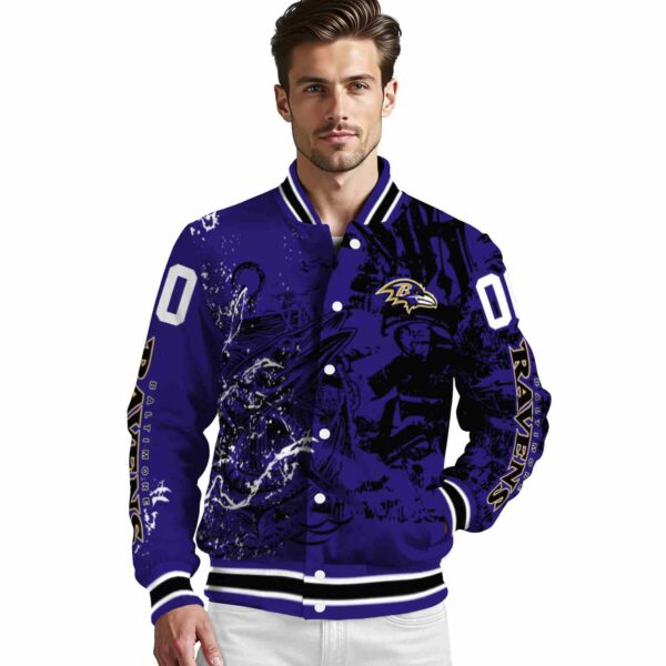 personalized baltimore ravens fishing art purple jacket high quality
