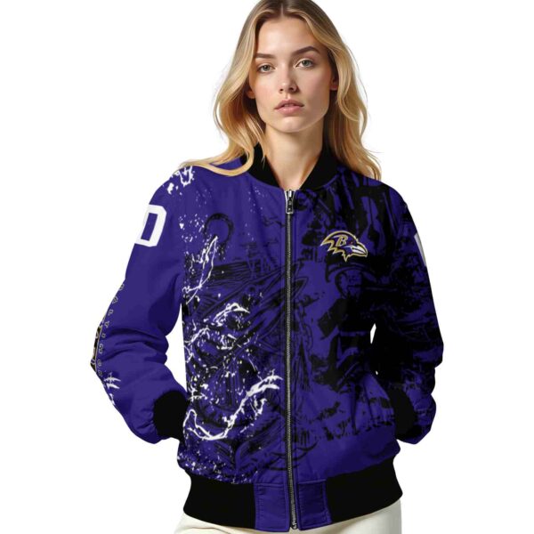 personalized baltimore ravens fishing art purple jacket latest model