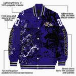 personalized baltimore ravens fishing art purple jacket best selling